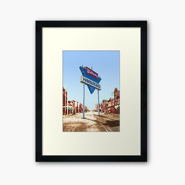 Watsons - Hamburgers of the Old West Framed Art Print