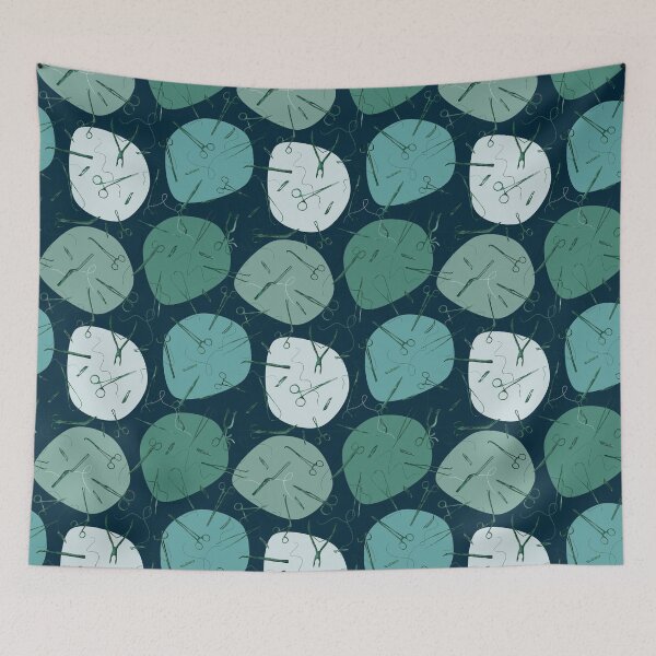 Item preview, Surgical Instruments on Dark Teal designed and sold by Hodgepodge Bricolage.