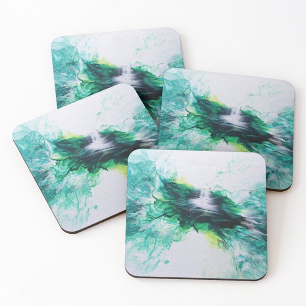 Item preview, Green Acrylic Pour Painting by One Creative Pup designed and sold by OneCreativePup.