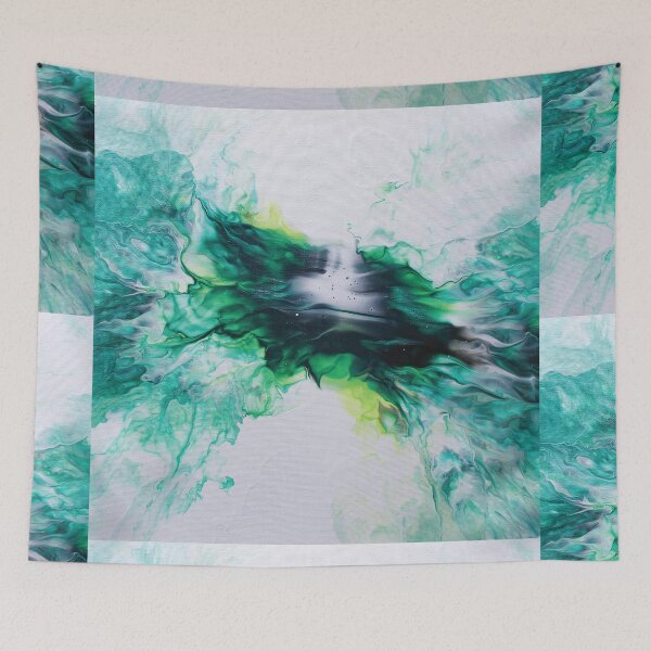 Item preview, Green Acrylic Pour Painting by One Creative Pup designed and sold by OneCreativePup.