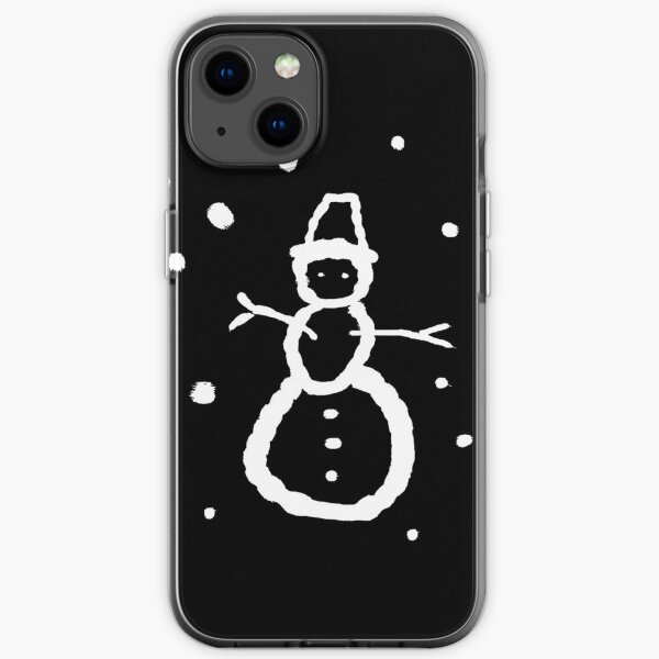 Snowman in the night iPhone Soft Case