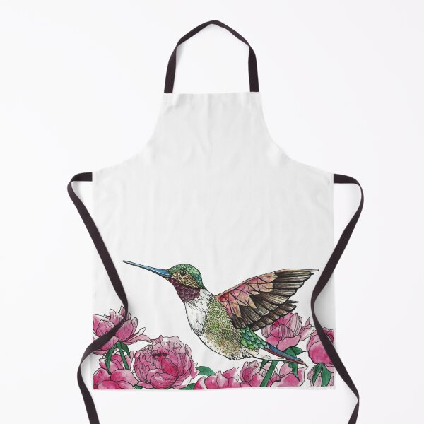 Item preview, Hummingbird & Peonies designed and sold by Katrina Hass.