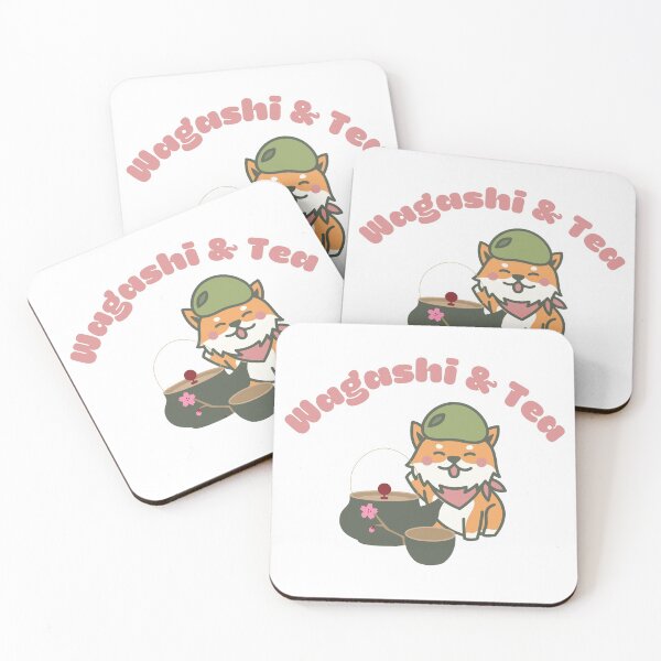 Item preview, Wagashi and Tea - Kawaii Shibi Inu in Wagashi Hat - Tea Solves Everything designed and sold by WonderWear.