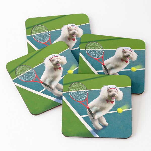 Item preview, Poodle Dog Playing Tennis designed and sold by SkylerJHill.