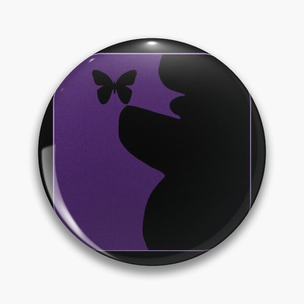 Aperçu de l'œuvre Caniche papillon violet sur noir créée et vendue par Mimi Foley.
