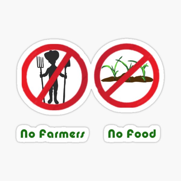 no-farmers-no-food-design-for-support-punjab-farmers-in-india-sticker