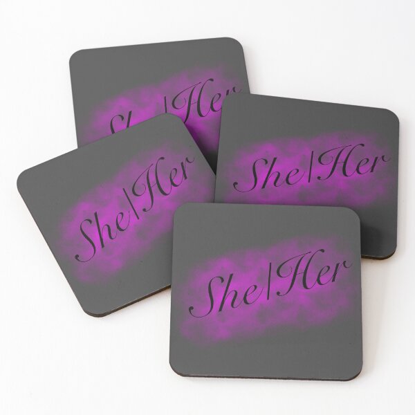 Item preview, She/Her (grey) designed and sold by Friend of Frogs.