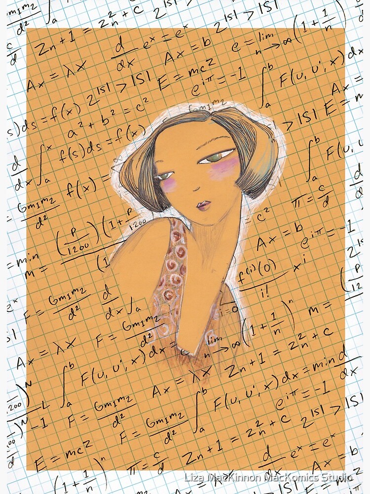 Thumbnail 2 of 2, Art Board Print, Einstein Girl designed and sold by lizamackinnon.