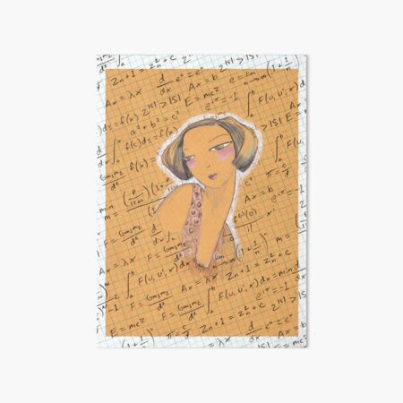 Einstein Girl Art Board Print