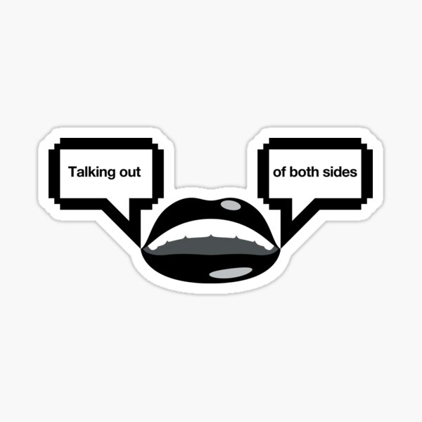 Parler des deux côtés Sticker