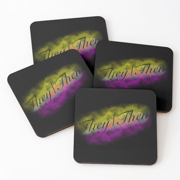 Item preview, They/Them (black) designed and sold by Friend of Frogs.