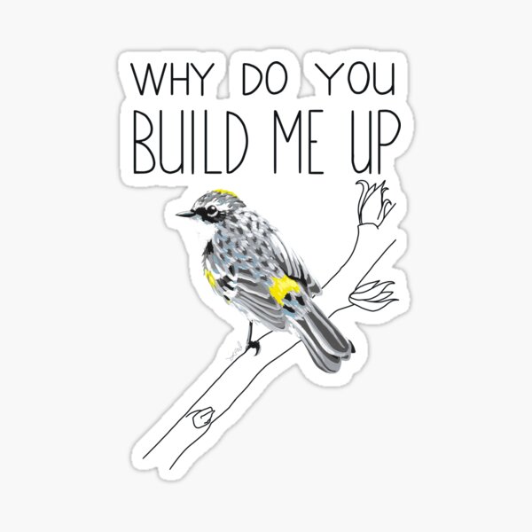 Why Do You Build Me Up, Butterbutt? (Yellow-rumped Warbler) Sticker