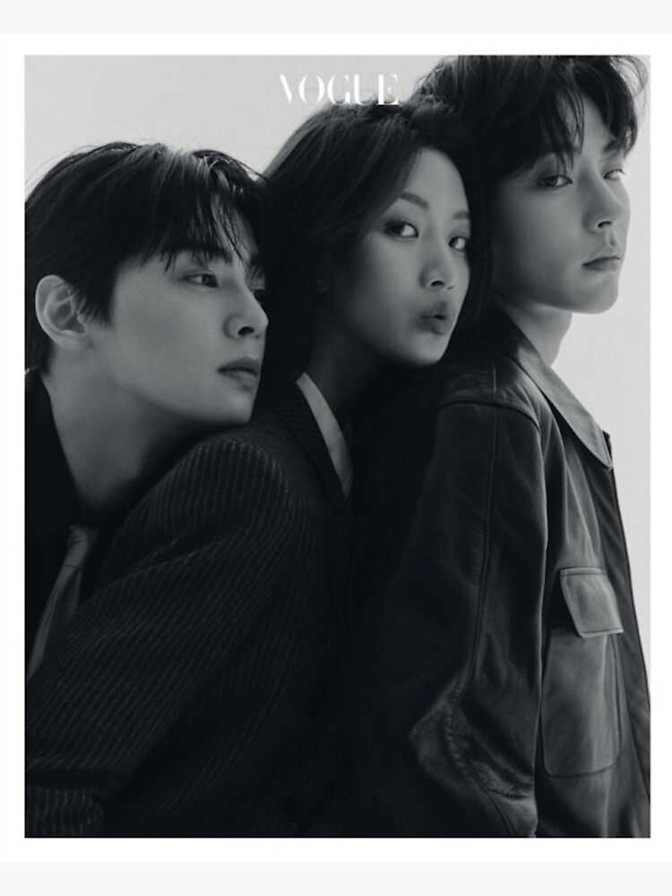 True Beauty Cast Vogue Shoot Cha Eun Woo Hwang In Yeop Mun Ka Young Postkarte Von Banoffe12 Redbubble