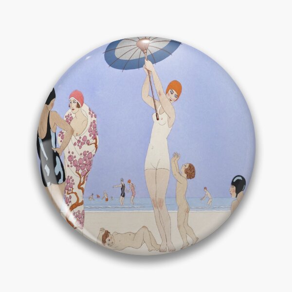 Item preview, On the beach art deco illustration designed and sold by katakania.