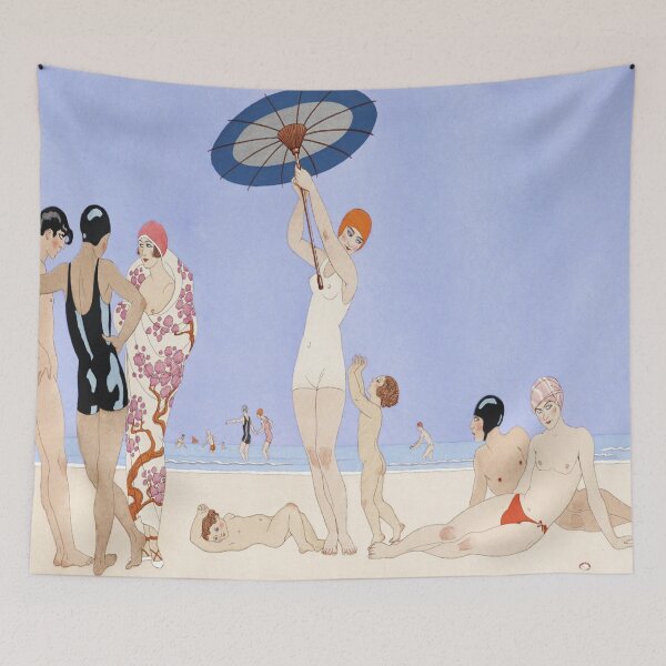 Item preview, On the beach art deco illustration designed and sold by katakania.