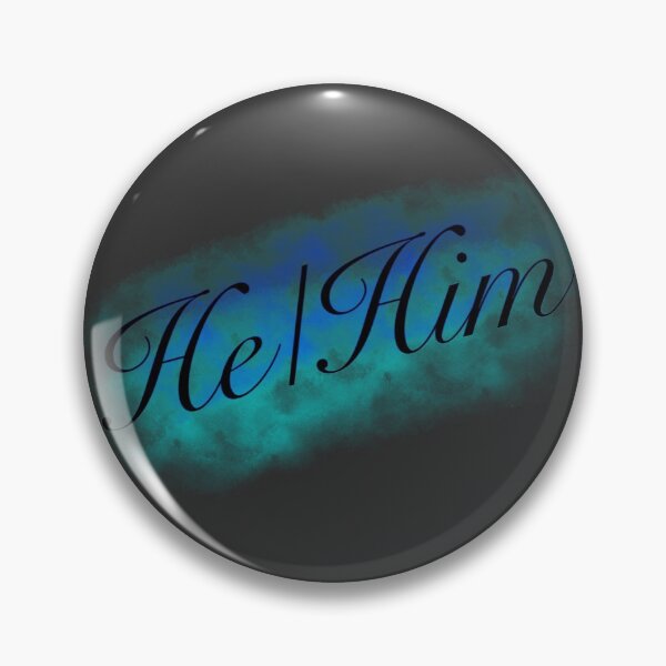 Item preview, He/Him (grey) designed and sold by Friend of Frogs.