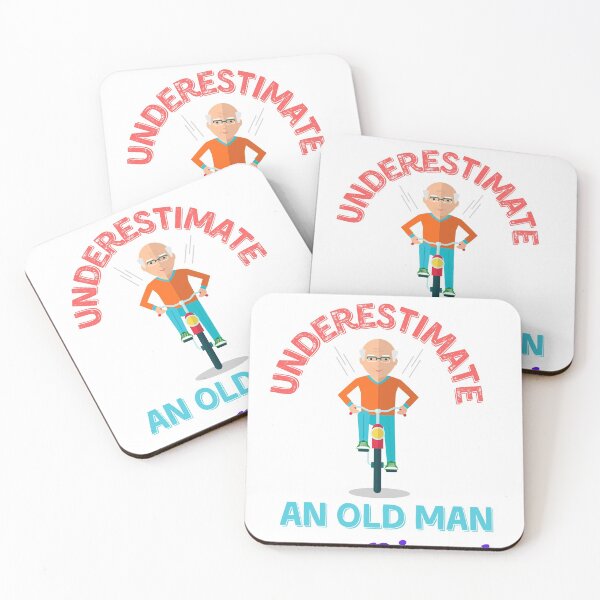 Item preview, Never Underestimate an old man on a bicycle designed and sold by VivaGul.