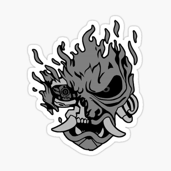 Artikel-Vorschau von Schwarzer Feuer-Samurai-Schädel, designt und verkauft von Cyserrex.
