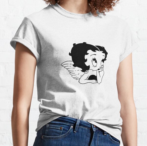 Women's Betty Boop Classic White Dress Betty T-Shirt