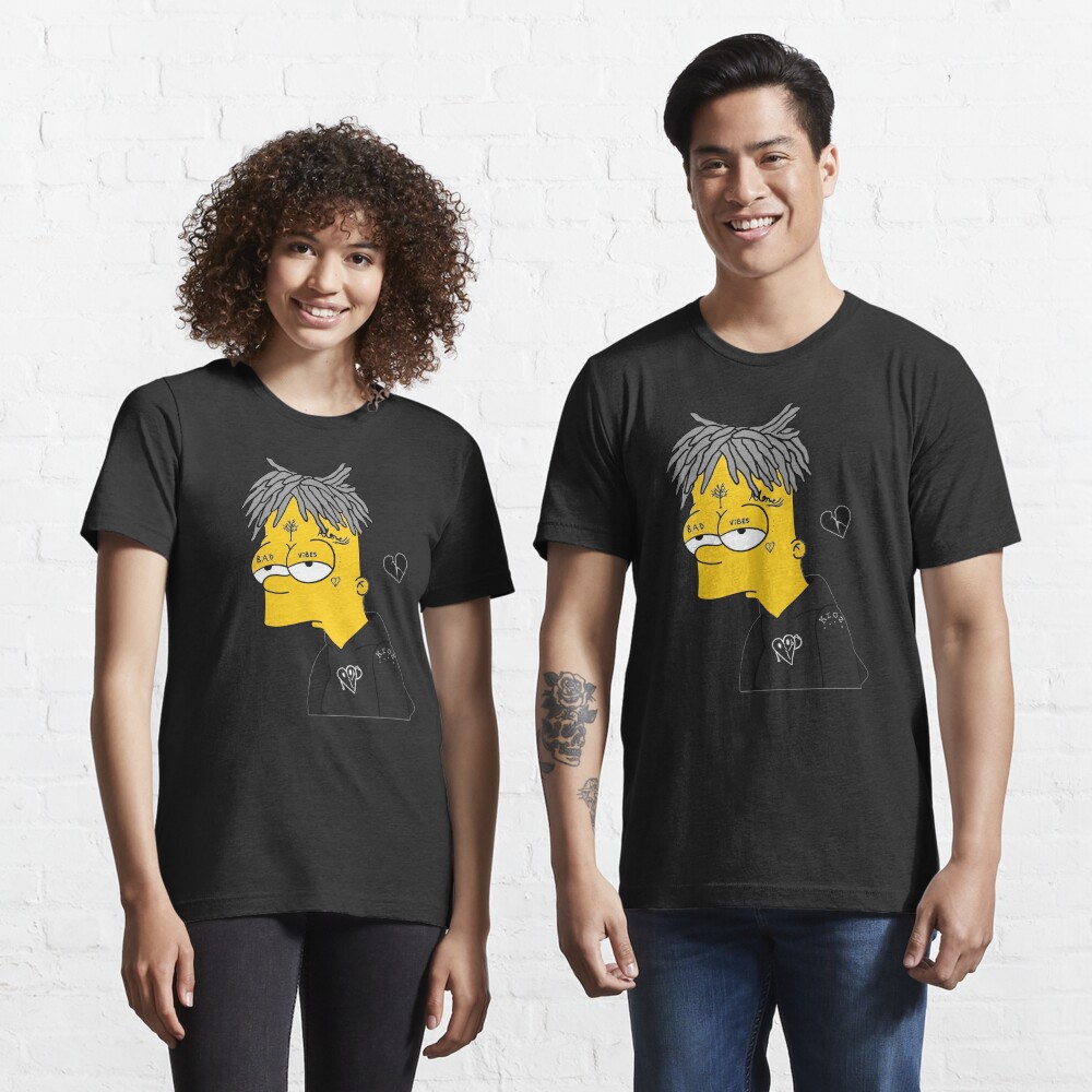 Ghost Simpson Error Bart Simpson Sad Men's T-Shirt Tee