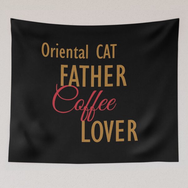 Item preview, Oriental CAT Father Coffee Lover. The perfect clothes and stickers for cat and coffee lovers designed and sold by amrmab.
