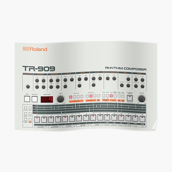 Roland TR-909 Rhythm Composer Poster