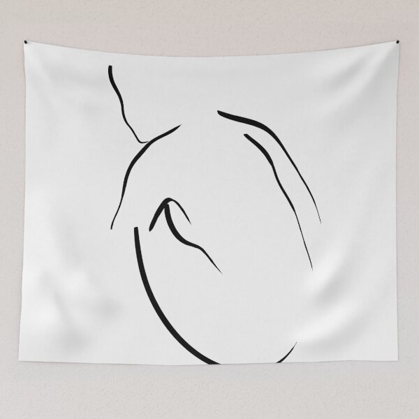 Item preview, Minimalist Woman's Back Line Art designed and sold by FineNoon.