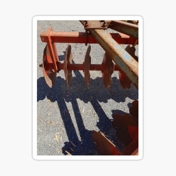 Item preview, Red Disk Plough by Adelaide Artist Avril Thomas at Magpie Springs designed and sold by MagpieSprings.