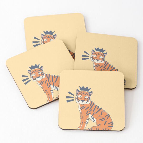 Item preview, King of the Jungle Tiger (Gold Background) designed and sold by bassoongirl123.