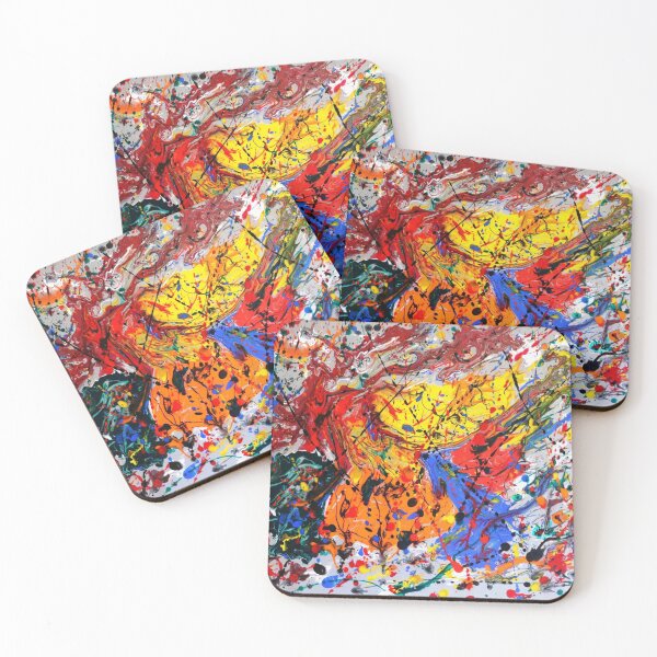 Item preview, Excitement abstract art, multicolor splash designed and sold by Peter Keresztury.