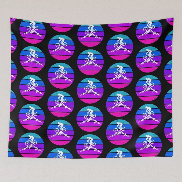 Item preview, Vintage Retro Sunset 80's Neon Mountain Biking designed and sold by Drnksuzys.