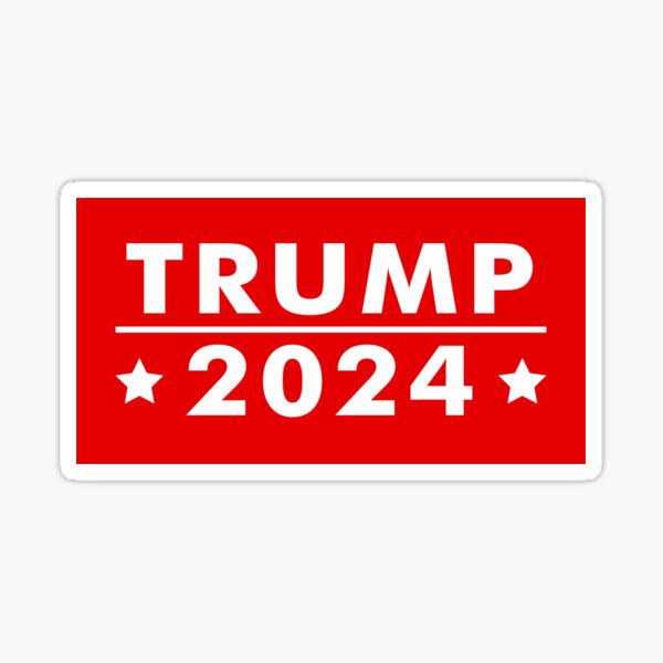 Lot of 6 Trump 2024 Red Trump Black White With Blue Border Bumper Sticker Lot of 6 Trump 2024 Red Trump Black White With Blue Border Bumper Sticker