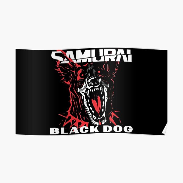 Cyberpunk Black Dog Samurai Tshirt For Sale By Beevense Redbubble