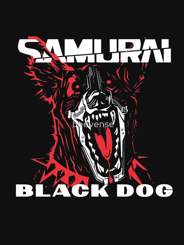 "cyberpunk black dog samurai" Racerback Tank Top by beevense Redbubble