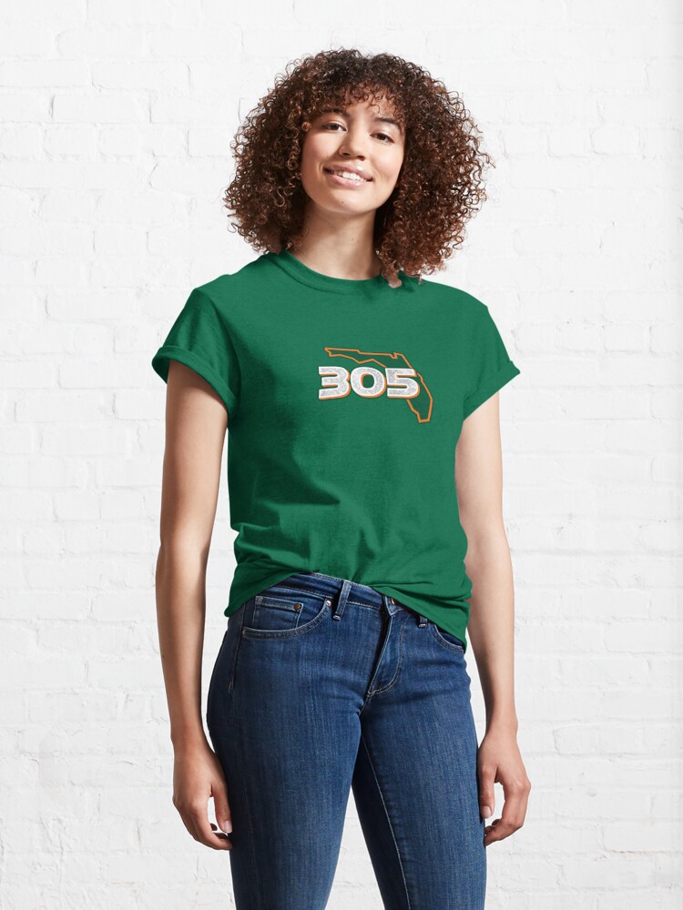 Miami 305 Bling Logo on Green Classic T-Shirt for Sale by SleepyLab