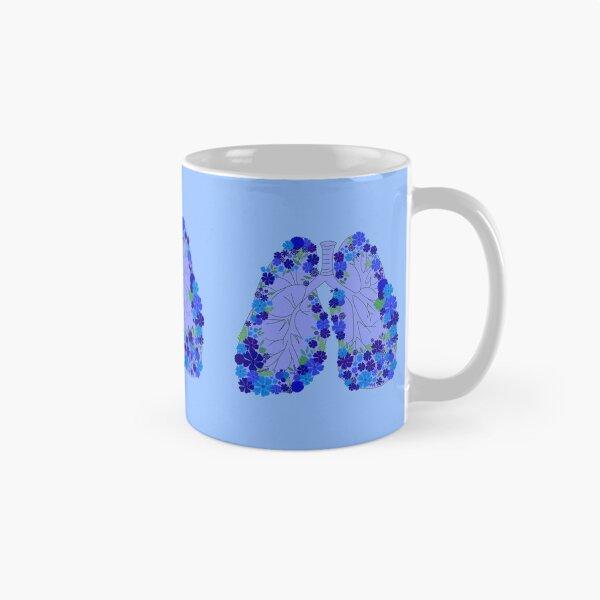Item preview, DONATE Lungs with Flowers - Blue designed and sold by Emily Boynton.