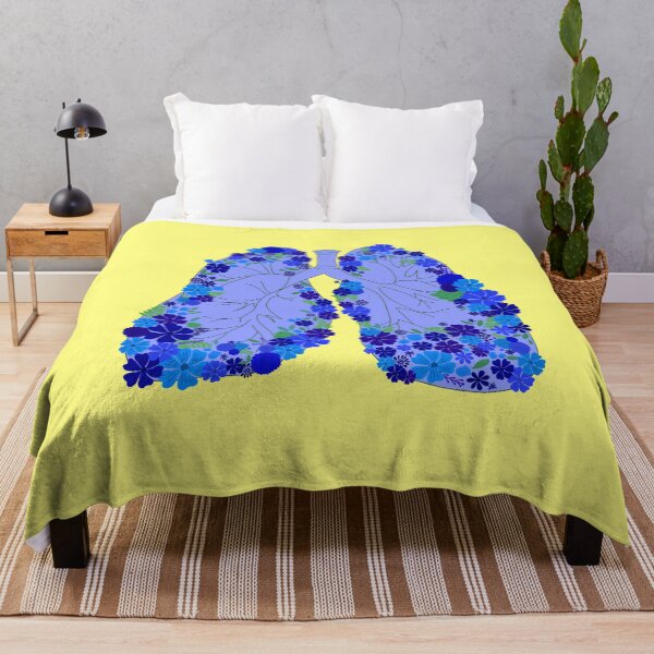 Item preview, DONATE Lungs with Flowers - Blue designed and sold by Emily Boynton.