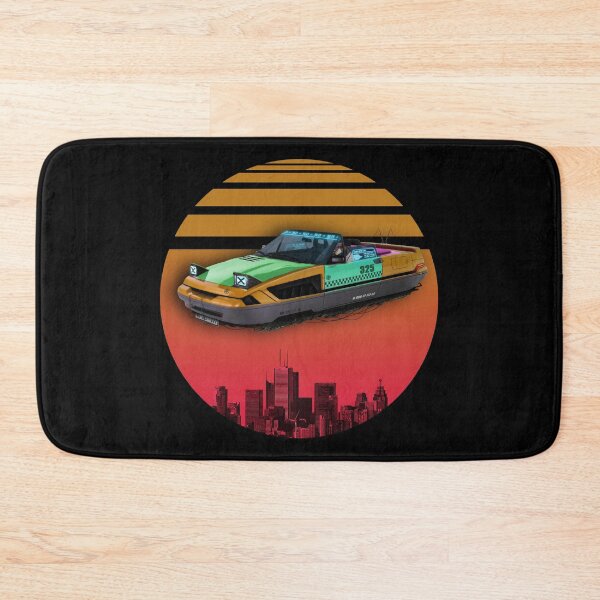 Item preview, Retrofuturistic hover taxi on colored ground designed and sold by dominic0925.