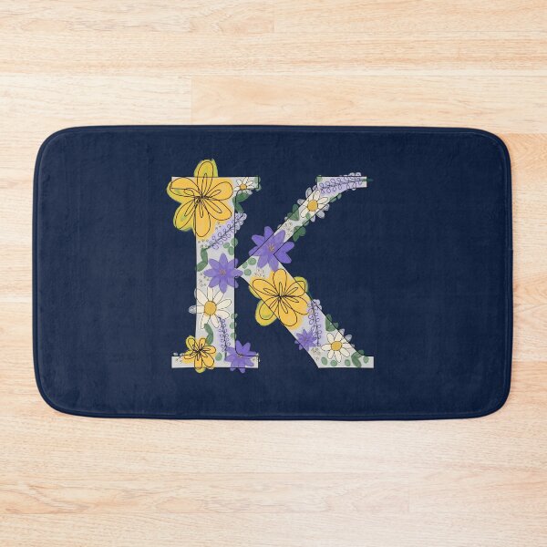 Item preview, The Letter K Floral Initial designed and sold by Gold Star Creative.