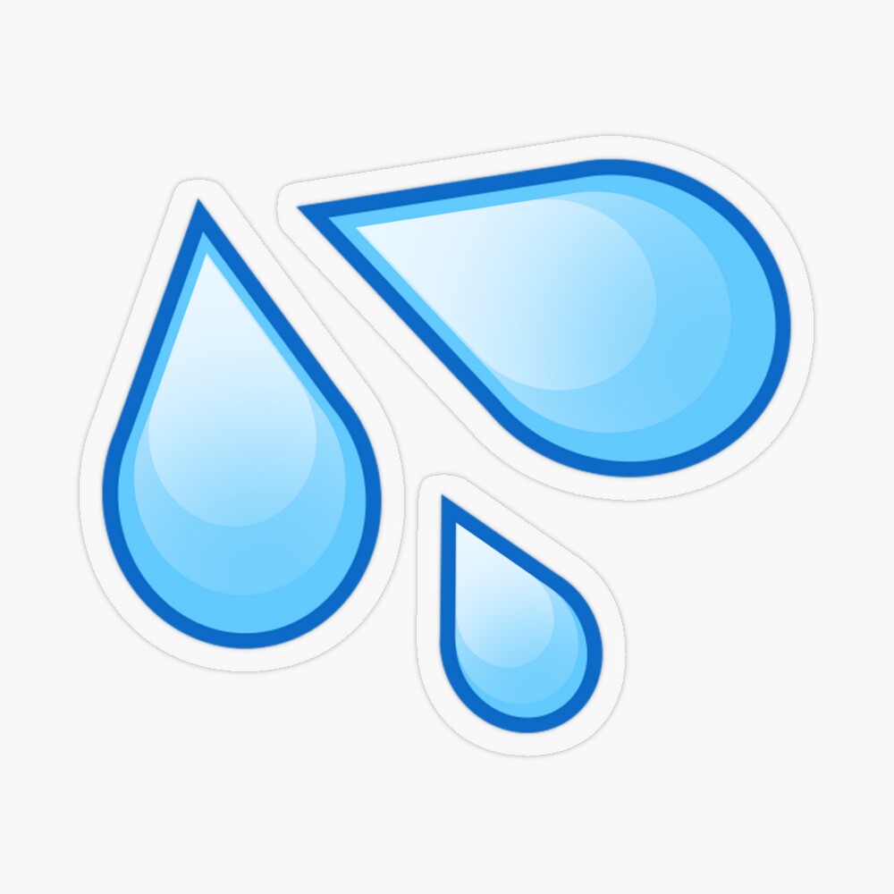 Water drop emoji Sticker by Emojicone | Redbubble