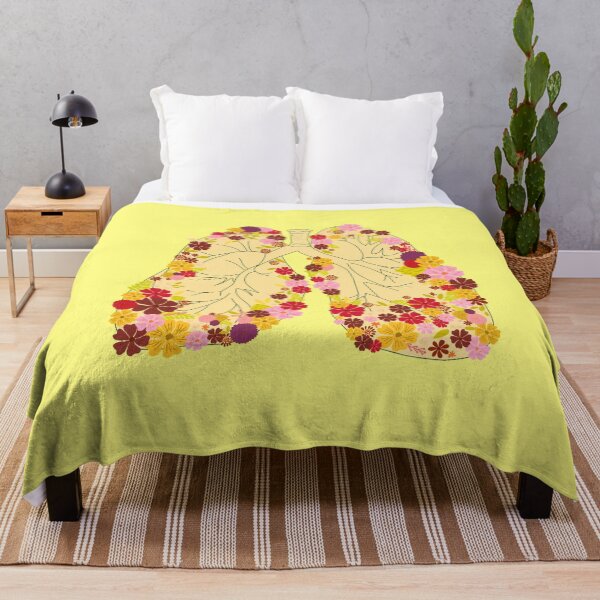 Item preview, DONATE Lungs with Flowers - Yellow designed and sold by Emily Boynton.