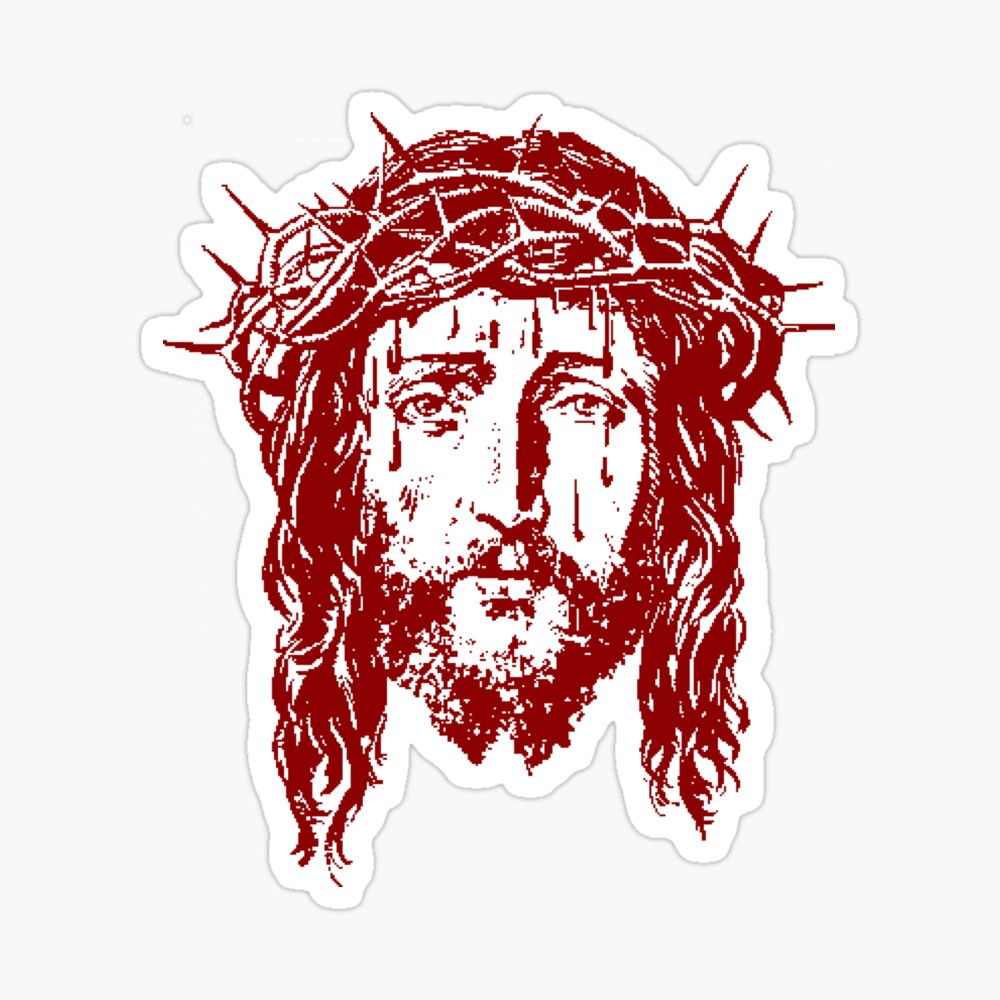 Jesus Christ face head drawing