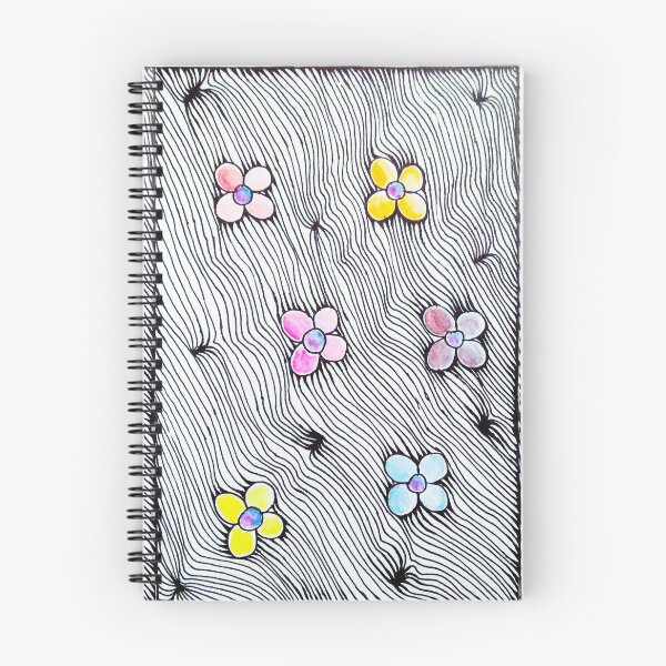 Item preview, Flower pattern - hand drawn inked pens & watercolors pattern - giftcard duvet, covers, comforters, prints canvas and blankets duvet designed and sold by SpiralStairShop.