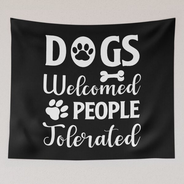 Item preview, DOGS WELCOMED PEOPLE ATOLERATED WOMEN MEN T-Shirt designed and sold by bigerdan.