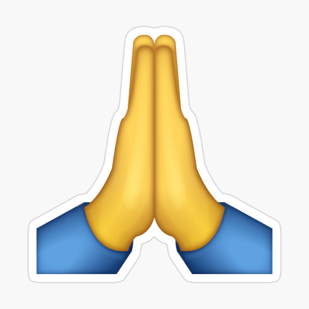 Praying hand emoji. Magnet by Emojicone | Redbubble