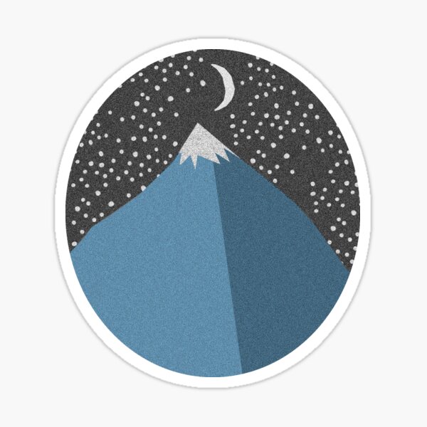 Conception simple de la montagne Sticker
