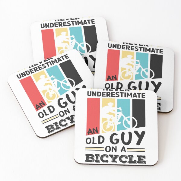 Item preview, Never Underestimate An Old Guy On A Bicycle, Funny Father's day gift for bicycle dad  designed and sold by tee-sh.