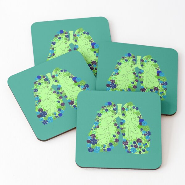 Item preview, DONATE Lungs with Flowers - Green designed and sold by Emily Boynton.