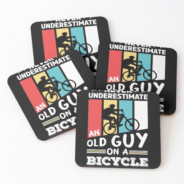 Item preview, Never Underestimate An Old Guy On A Bicycle, Funny Father's day gift for bicycle dad  designed and sold by tee-sh.