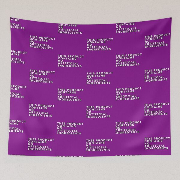 Item preview, This Product Contains No Artificial Ingredients (White Text) designed and sold by UnleyDesign.
